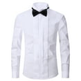 thumbnail image 1 of Naughtyhood Mens Shirts Tops!Trendy Mens Shirts Dress Shirt Male Tuxedo Collar Groomsman's Dress Groom Wedding Shirt Male,Casual Shirts for Men, 1 of 6