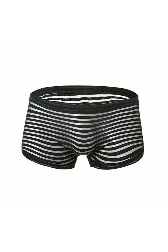 Silk Underwear for Men Men's Striped Underwear Low Waisted Sexy And Funny Mesh Underwear Briefs Pants Comfy Panties the Perfect Gift for Men Pretty Panties for Men