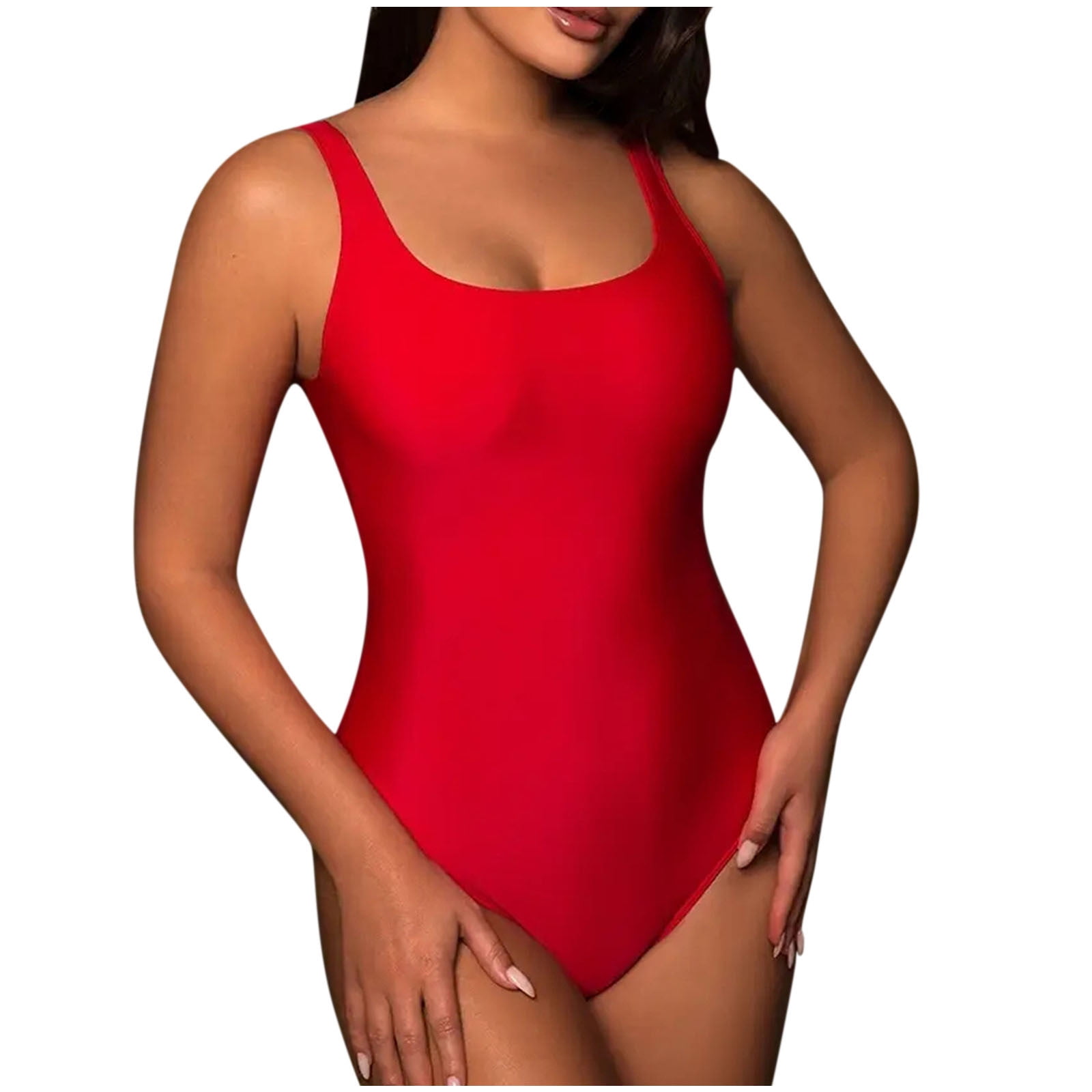 Naughtyhood Spring Break Womens Swimsuit Plus Size Women's U-Neck ...