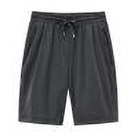 Naughtyhood Summer Men Cargo Shorts with Pockets Men's Solid Color Breathable Mesh Quick Dry Elastic 5-point Leisure Sports Beach Pants Men Lightweight Sports Gym Shorts,Gray,XXL