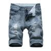 Naughtyhood Summer Mens Shorts Men's Ripped Trunks Stretchy Washed Jeans Trunks Cut-Off Classic Fit Biker Jeans Trunks Men Lightweight Sports Gym Shorts,Men's Performance Shorts