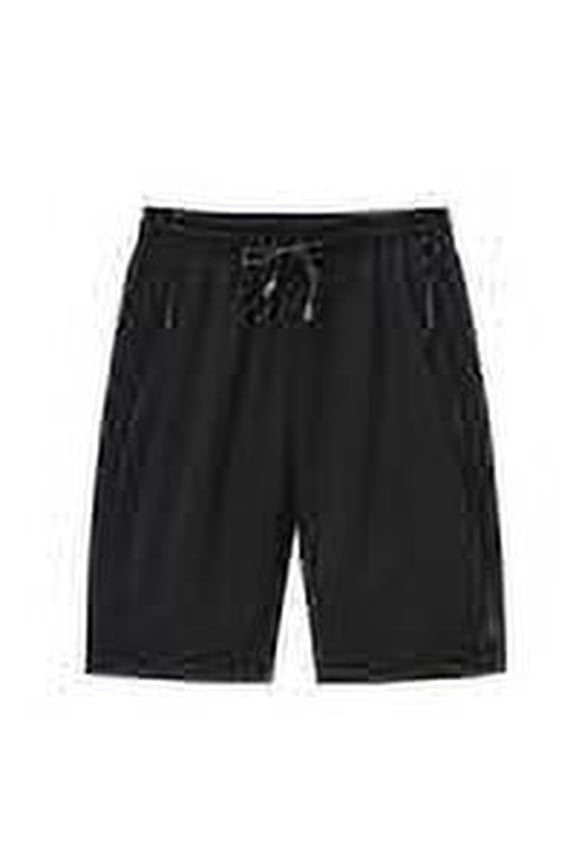 Summer Mens Workout Shorts Men's Solid Color Breathable Mesh Quick Dry Elastic 5-point Leisure Sports Beach Pants Men Lightweight Sports Gym Shorts,Black,L