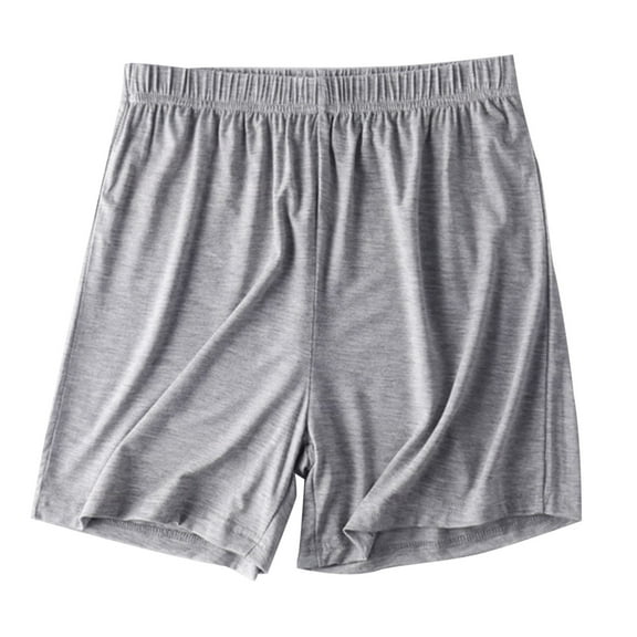 Naughtyhood Women Shorts Cotton Shorts for Woman,Women's Summer Elastic Waist Thin Quarter Shorts Color Thin Style Casual Pajamas Loose Size Home Pants,Gray,M