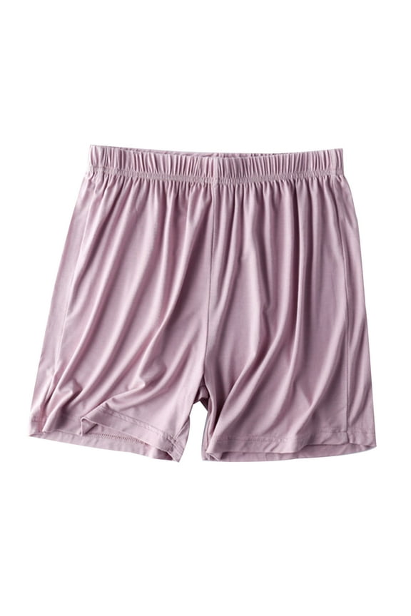 Women Shorts Womens Sweat Shorts,Women's Summer Elastic Waist Thin Quarter Shorts Color Thin Style Casual Pajamas Loose Size Home Pants,Hot Pink,XXL