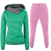 Naughtyhood Sweatsuit Set for Women 2 Piece Sweatshirt & Sweatpants Hoodie Tracksuits Sportswear with Pocket,Clearance