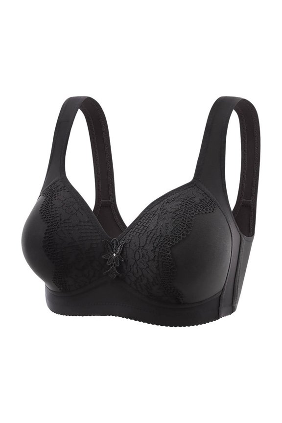 Woman's Lingerie Solid Color Comfortable Hollow Out Perspective Bra No Rims Underwear