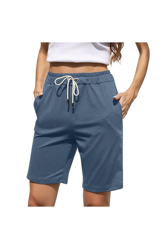 Women Shorts Womens Sweat Shorts,Women's Fashion Pants Tie-Dyed Leisure Sports Shorts Pants High Waist Comfortable,Blue,S