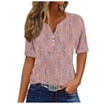 thumbnail image 1 of Naughtyhood Womens Plus Size Tops Plus Size Summer Tops for Women Women's V-neck Solid Color T-shirt Top,Womens Tops Casual, 1 of 1