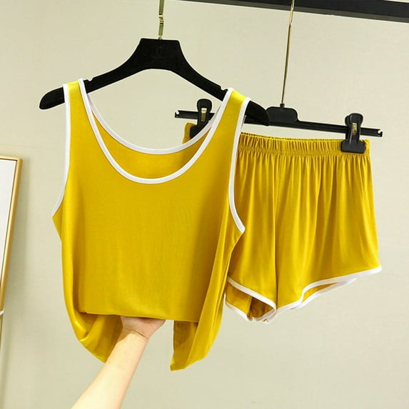 Naughtyhood Womens Summer Pjs Sets Women's Pajama Sets Summer Women's Summer Short Sleeve Shorts Suit Home Clothes Two-piece Set,Summer Pajama Sets for Women 2 Piece