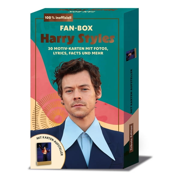 Naumann & G&oum Fan-Box Harry Styles: 30 Motiv-Karten mit Fotos, Lyrics, Facts und (Hardcover)
