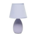thumbnail image 1 of Nauru 9.45" Traditional Petite Ceramic Oblong Bedside Table Desk Lamp With Matching Tapered Drum Fabric Shade For, 1 of 7