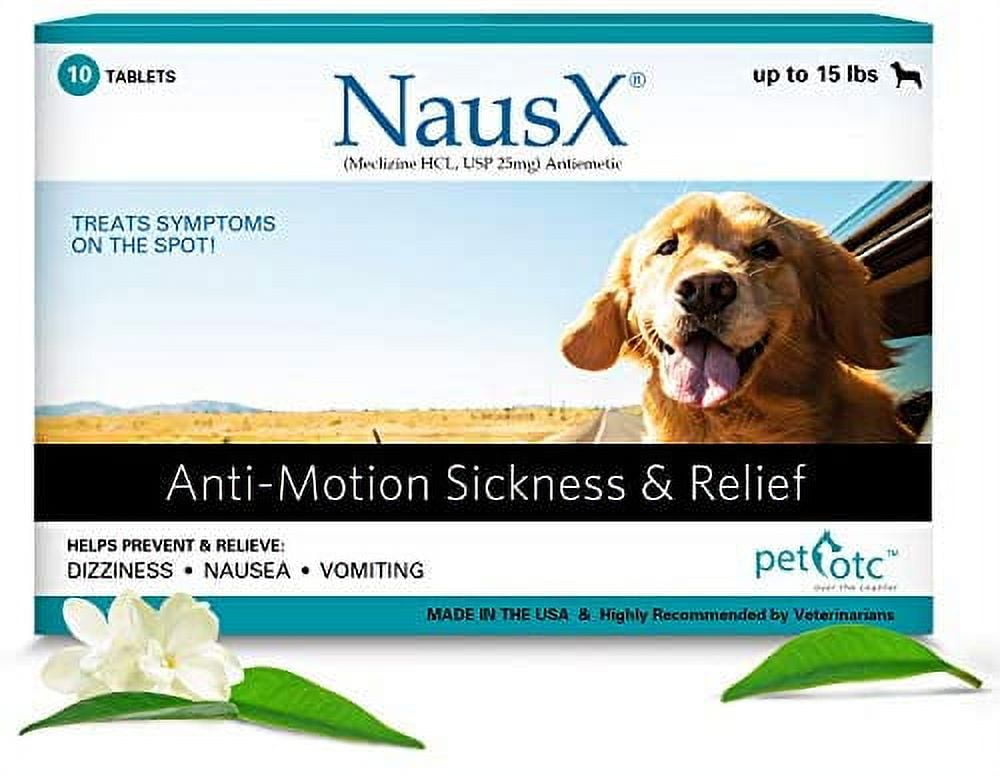 NausX AntiMotion Sickness and Nausea Relief for Medium Breed Dogs