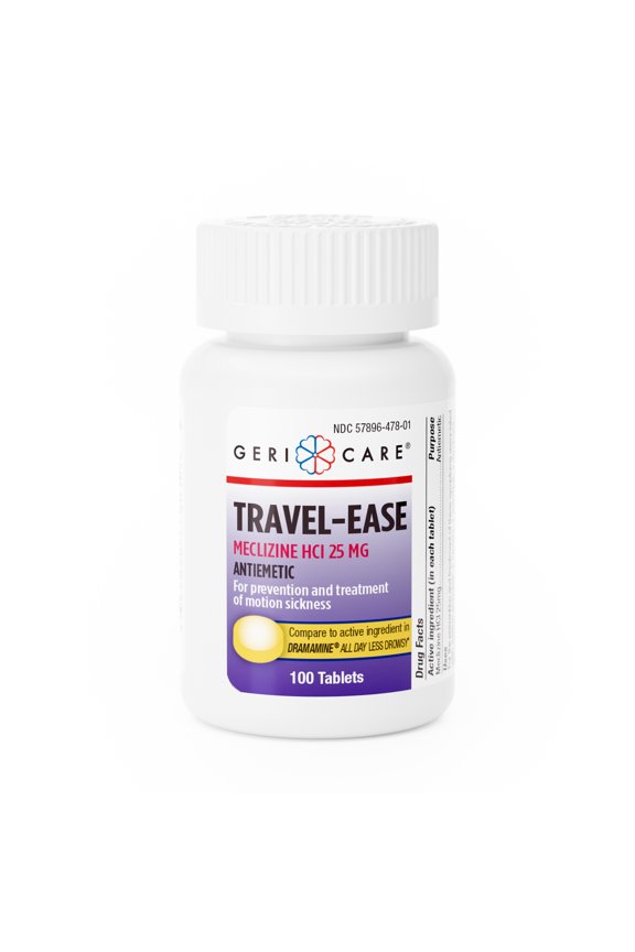 Nausea Relief Geri-Care, Travel-Ease , Bottle of 100 Tablets