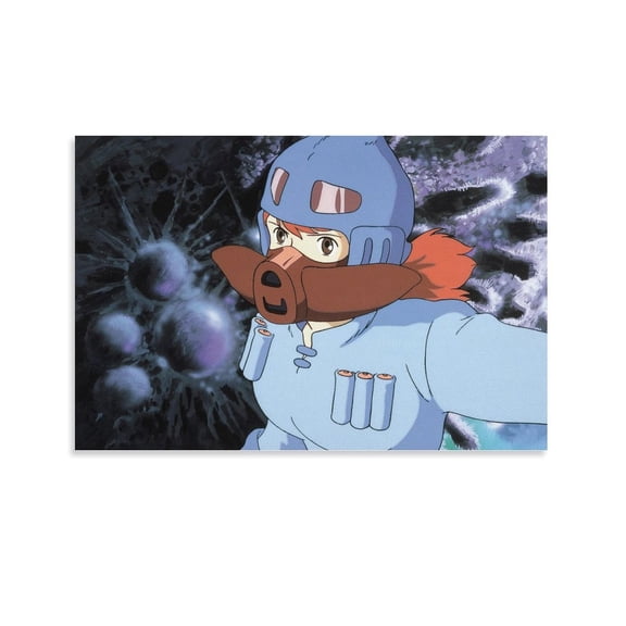 Nausicaä of The Valley of The Wind Anime Japanese Poster Wall Art Poster Gifts Bedroom Prints Home Decor Hanging Picture Canvas Painting Posters 12x18inch(30x45cm)