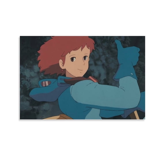 Nausicaä of The Valley of The Wind Anime Poster Nausicaä Gifts Canvas Painting Poster Wall Art Decorative Picture Prints Modern Decor 12x18inch(30x45cm)