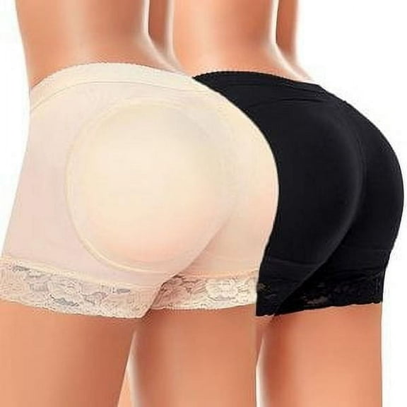 Nausy 2 PackNausy Padded Underwear for Women Butt Lifter Panties Bigger Butt Body Shaper Fake Butt Enhancer