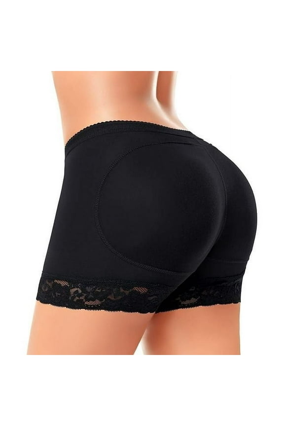Padded Underwear for Women Butt Lifter Panties Bigger Butt Body Shaper Fake Butt Enhancer Black