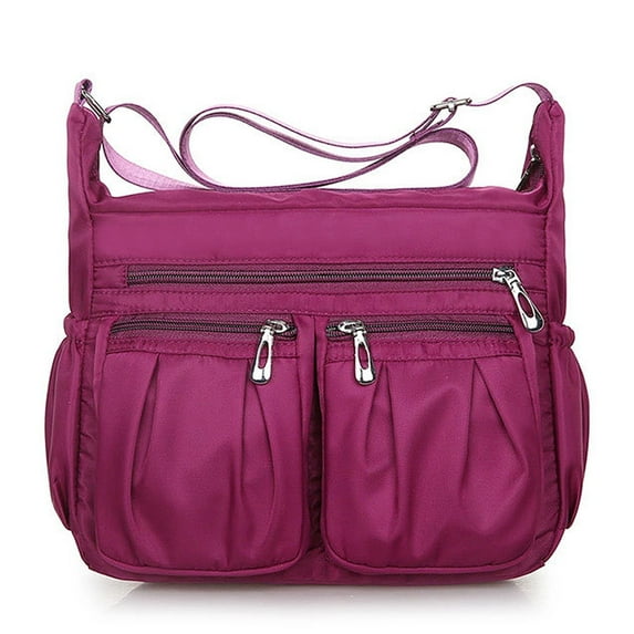 Nausy Women's Nylon Crossbody Purse Travel Bag, 065-Purple