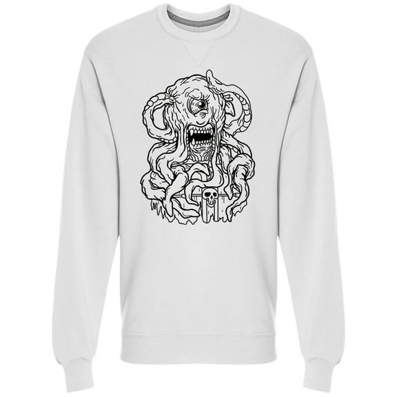 Nautic Octopus With Treasure Box Sweatshirt Men -Image by Shutterstock, Male XX-Large