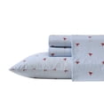 thumbnail image 1 of Nautica 100% Washed Cotton Percale 4-Piece Sheet Set, Queen, Red/Blue, 1 of 6
