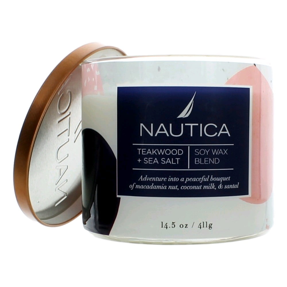 Nautica White Soy Wax Blend 3 Wick Jar Candle