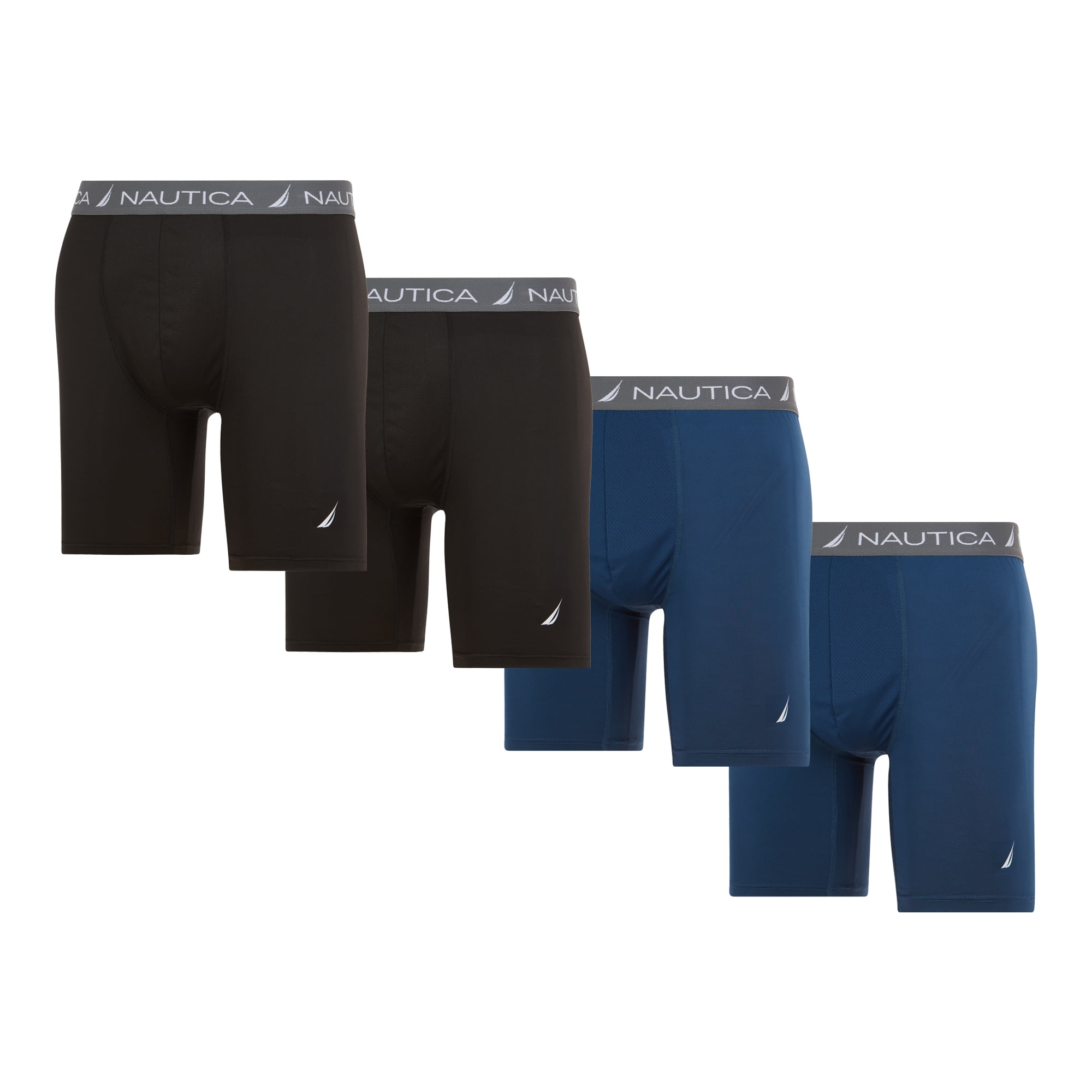 Nautica 4Pack Mens Base Layer Short, Breathable Performance Compression Shorts Men, Under Layer