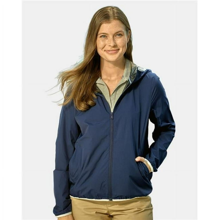 Nautica B15828753 Womens Stillwater Hooded Windbreaker Jacket