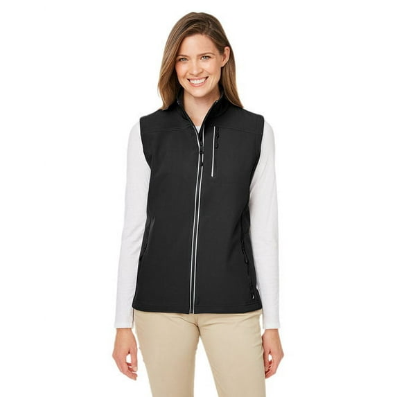Nautica B17628504 Womens Wavestorm Softshell Vest, Black - Medium