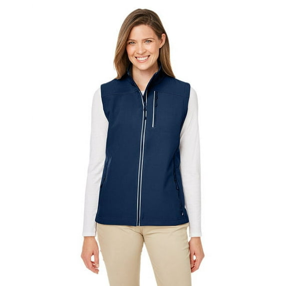 Nautica B17628657 Womens Wavestorm Softshell Vest, Navy - 2XL