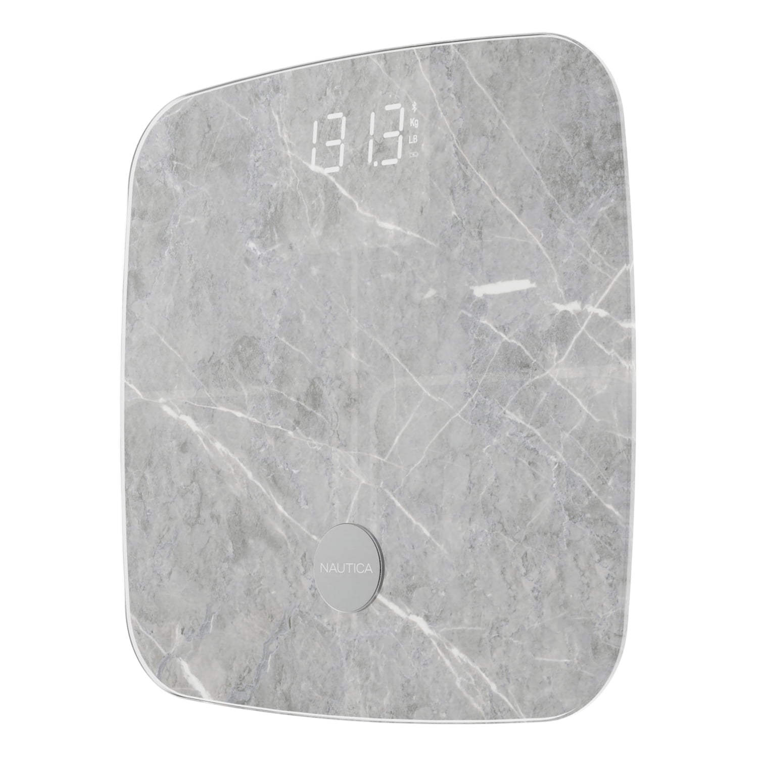 Nautica Plus App Compatible LED Body Composition Scale with Bluetooth , Travertine Stone , 440 lb Capacity