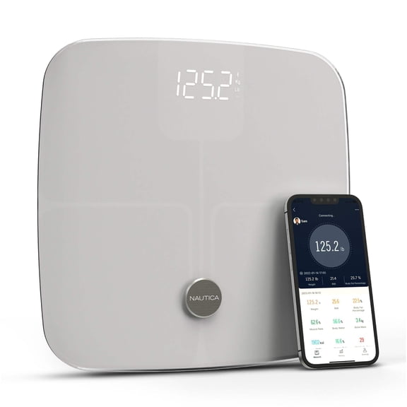 Nautica Body Tracker Plus – 12 Body Metrics, Advanced ITO Technology, Bluetooth Sync, Hidden LED Display