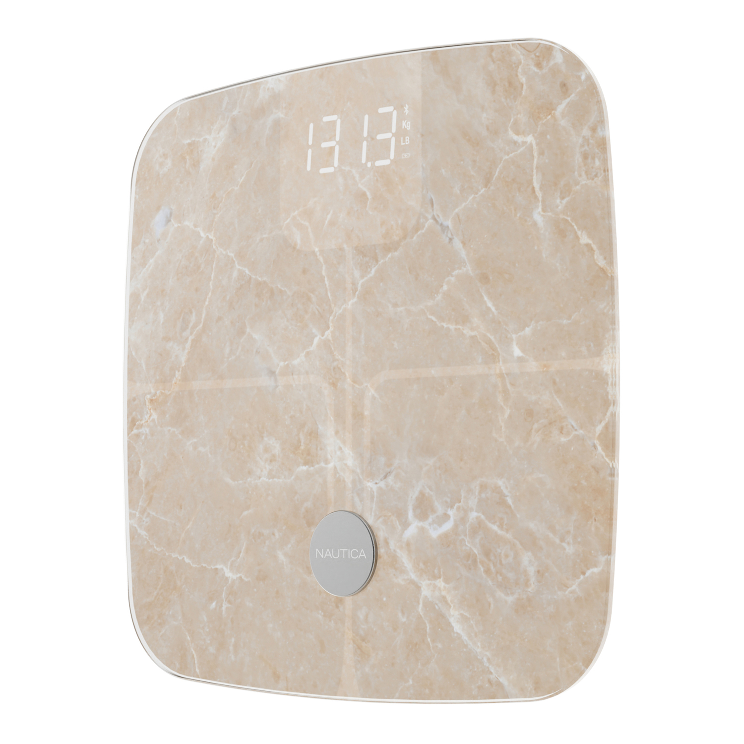 Nautica App Compatible LED Body Composition Scale with Bluetooth , Quartz Stone , 396 lb Capacity