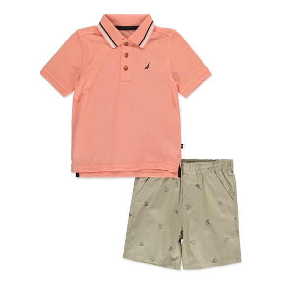 Nautica Boys' 2-Piece Shorts Set Outfit Color: multi Size: 4t