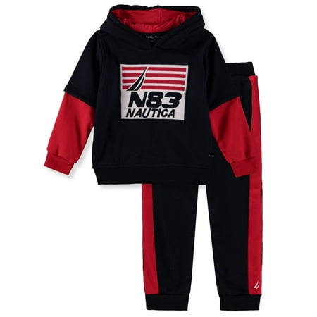 Nautica Boys 4-7 Sail Hooded Jogger Set (Navy 6)