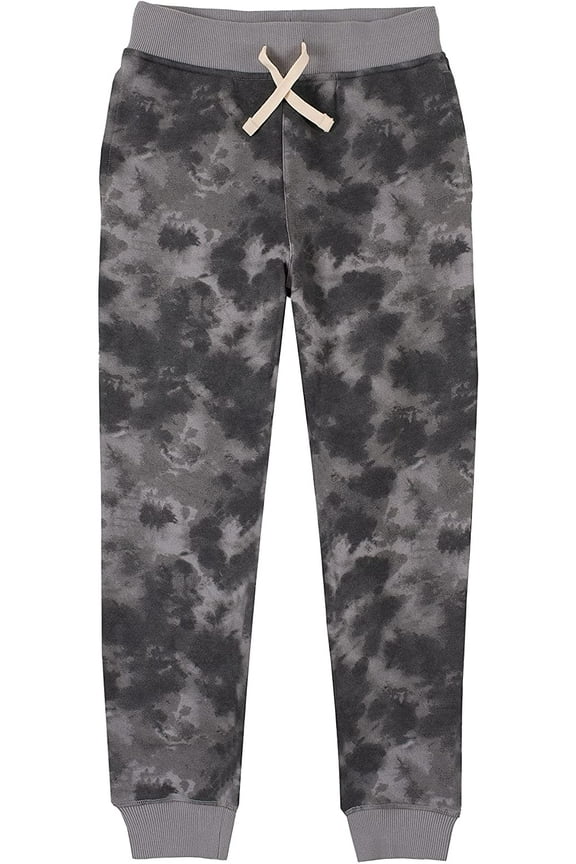Boys Basic Fleece Jogger Sweatpants 4 Grey Tie Dye