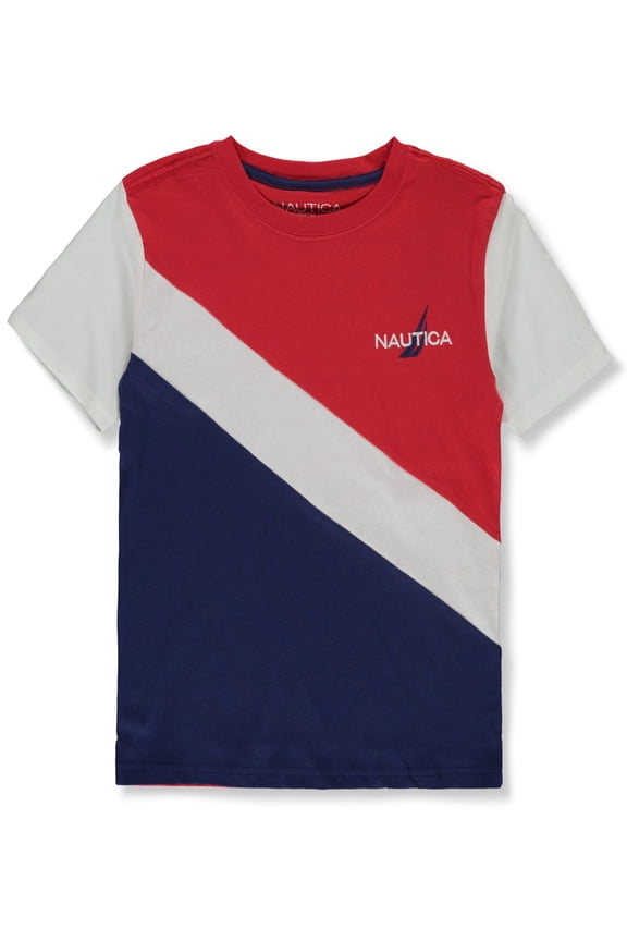 Boys' Colorblock T-Shirt Color: red Size: 4
