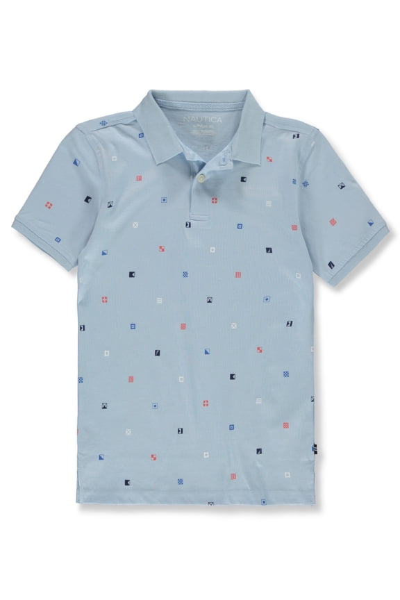 Boys' Flags Polo Shirt Color: blue Size: 4
