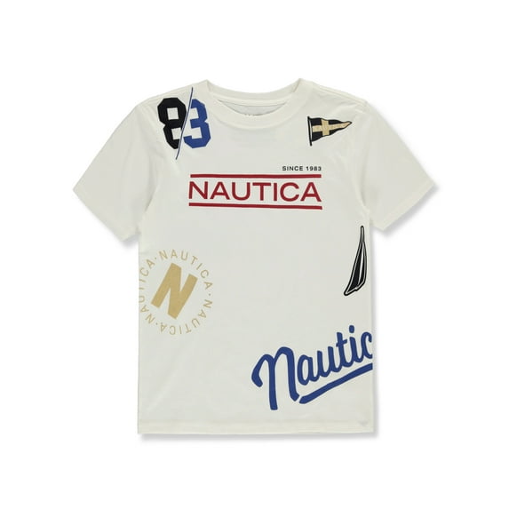 Nautica Boys' Flags T-Shirt Color: white Size: 5