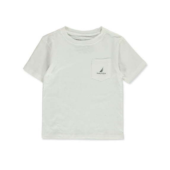 Nautica Boys' Pocket T-Shirt Color: bright white Size: 10 - 12