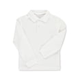 thumbnail image 1 of Nautica Boys’ School Uniform L/S Pique Polo Color: white Size: 18-20, 1 of 2