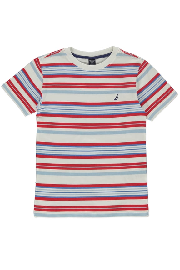 Boys' Stripe T-Shirt Color: red Size: 4