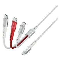 Nautica 4-Ft. 60-Watt 3-in-1 Multi-Port Cable, Urban CB600, White