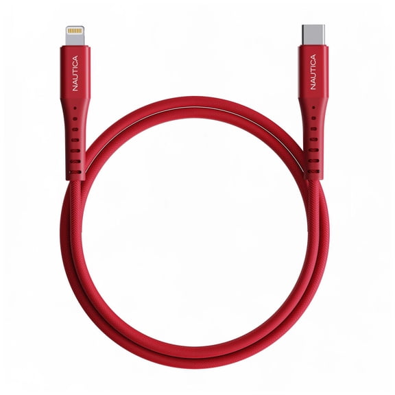 Nautica CB305 USB-C to Lightning Cable – MFi Certified, Premium Braided Design, Fast Charging Data Transfer, Compatible with Apple, Samsung and More
