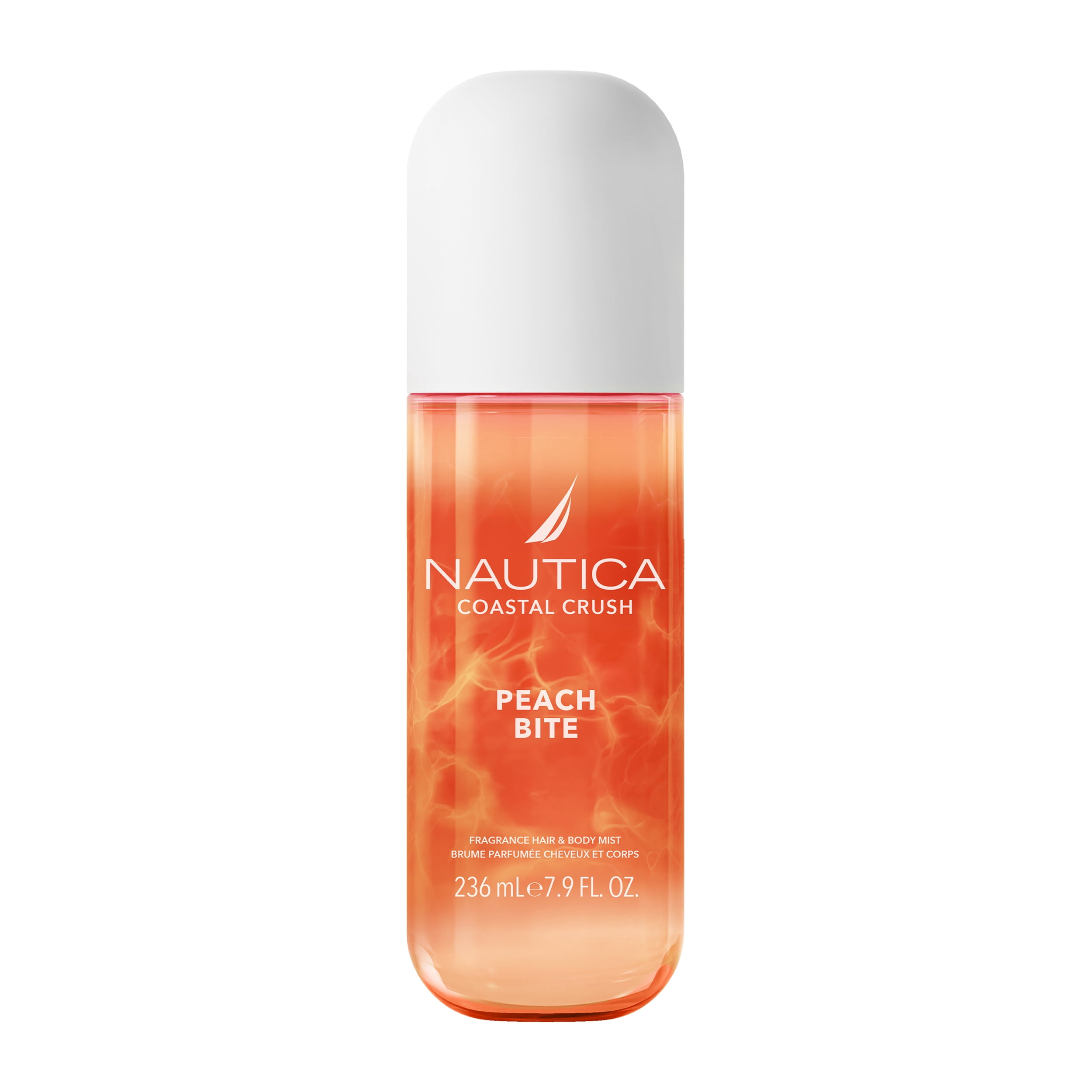 Nautica Coastal Crush Peach Bite Body Mist, Deliciously Juicy, Fruity Gourmand Fragrance Hair & Body Mist for