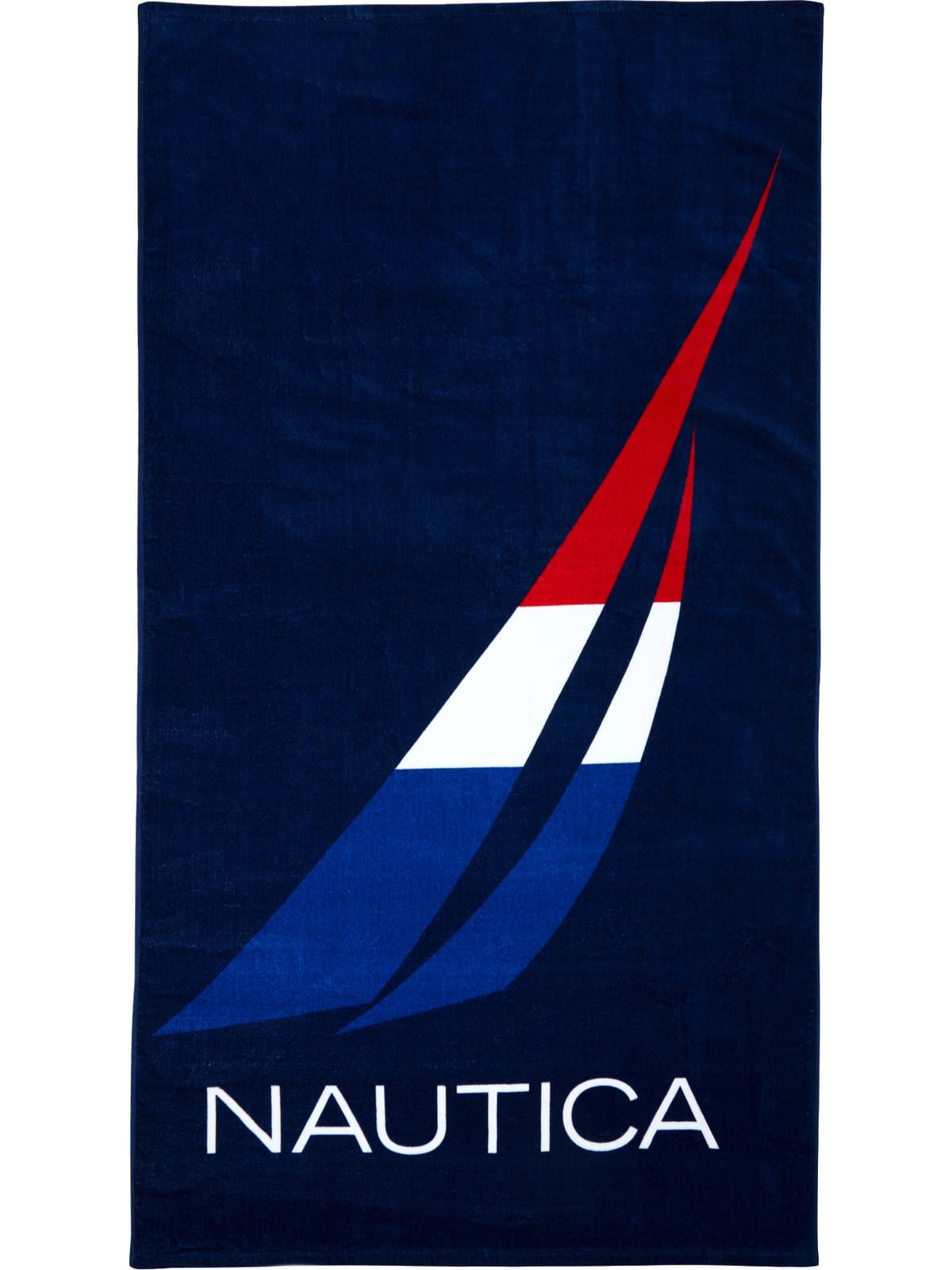 Nautica Cotton Logo Beach Towel Navy O/S - Walmart.com