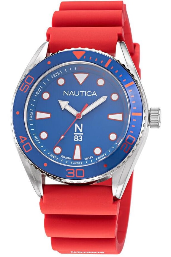 Finn World Red Silicone Mens Watch NAPFWS220