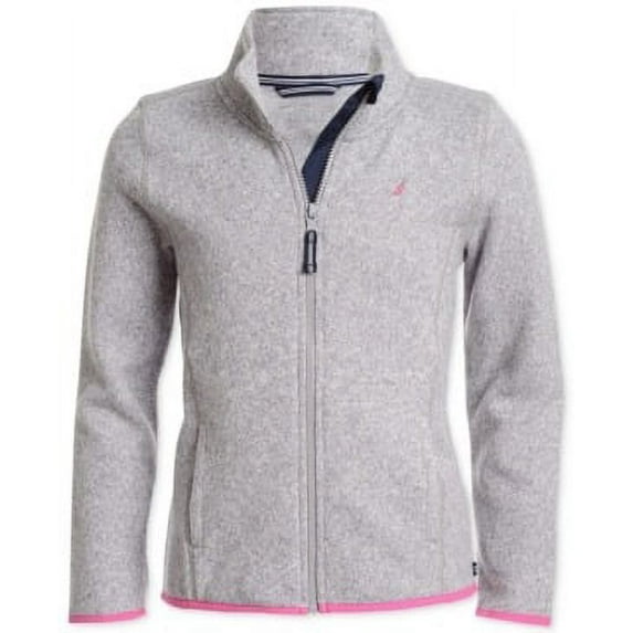 Nautica GREY Little Girls Zip-Up Sweater, US 4