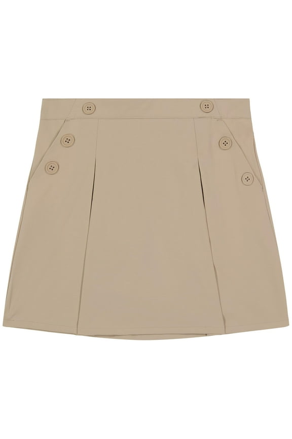 Girls Khaki Pull-On Scooter Skirt with Undershorts Size 18.5 Plus