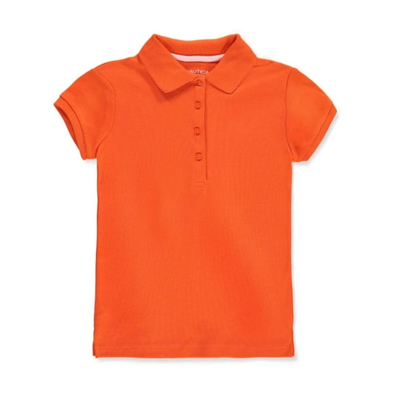 Nautica Girls' S/S Polo Shirt Color: orange Size: 8 - 10