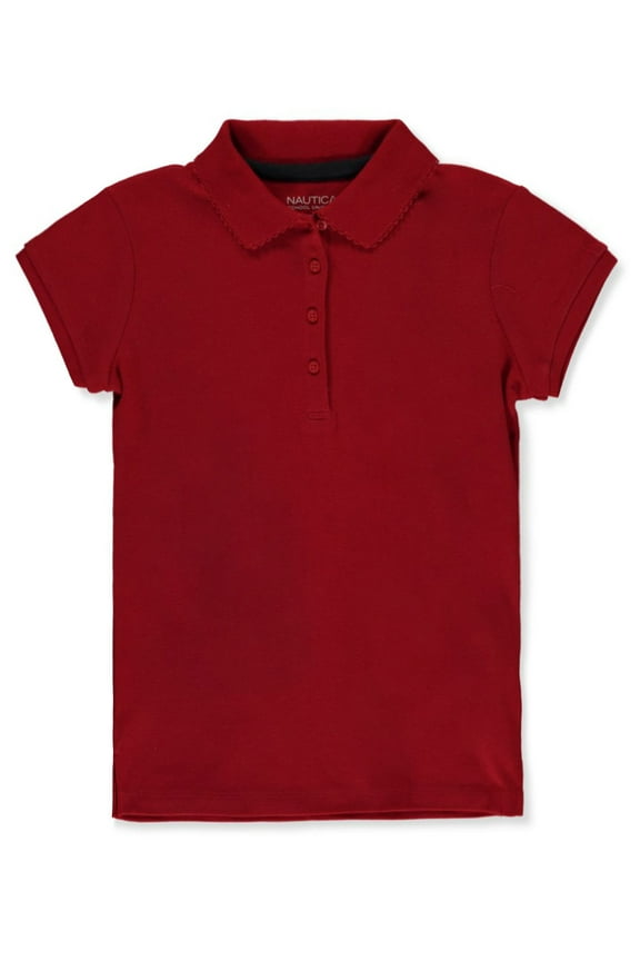Girls' S/S Polo Shirt Color: red Size: 7